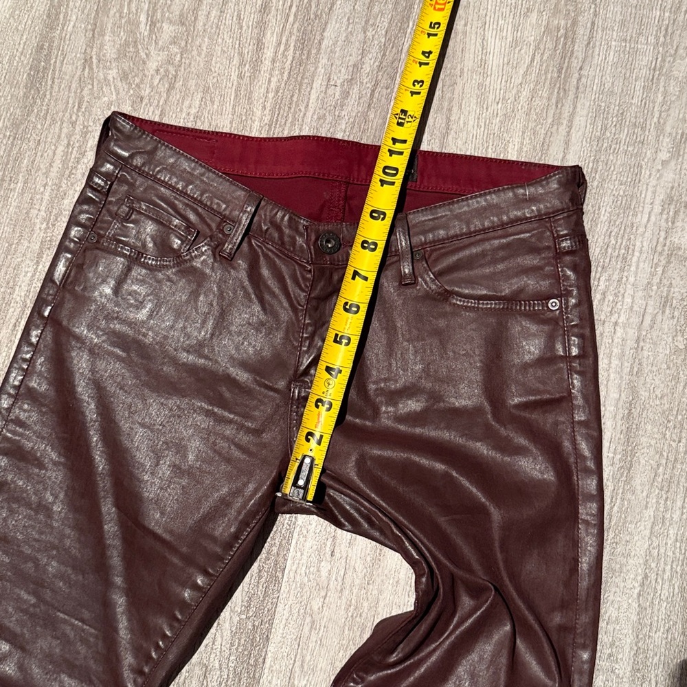 AG Adriano Goldschmied Women's Deep Burgundy Skinny Jeans - Picture 8 of 14
